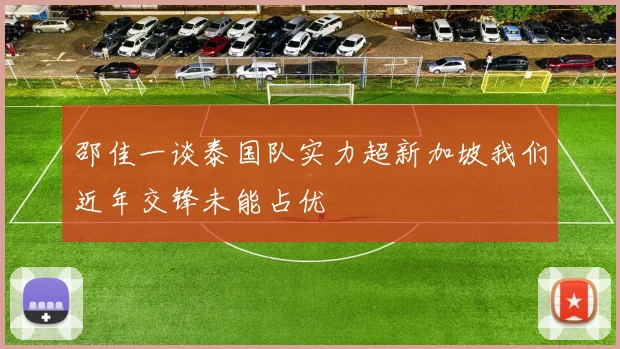 邵佳一谈泰国队实力超新加坡我们近年交锋未能占优
